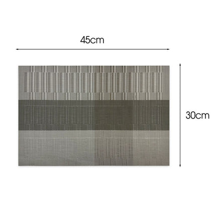 Placemats Set 6 Stuks 30x45 cm – Afwasbare Kunststof Placemats – Hittebestendig – Taupe Grijs