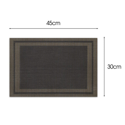 Placemats Set 6 Stuks 30x45 cm – Bruin Taupe – Afwasbare Kunststof Placemats – Hittebestendig