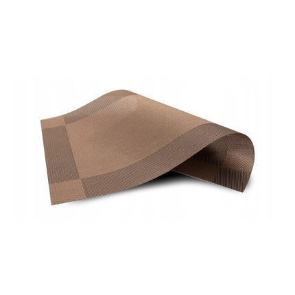Placemats Set 6 Stuks 30x45 cm – Taupe Bruin – Afwasbare Kunststof Placemats – Hittebestendig