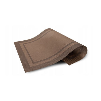 Placemats Set 6 Stuks 30x45 cm – Bruin – Afwasbare Kunststof Placemats – Hittebestendig