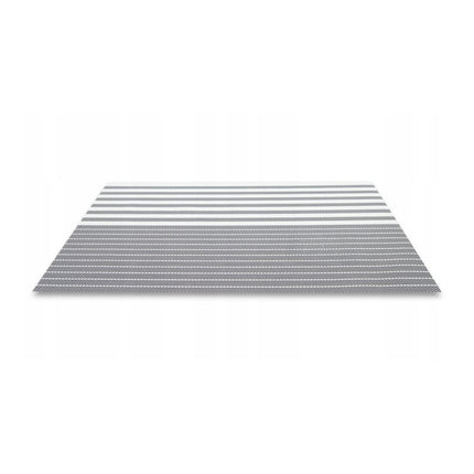 Placemats Set 6 Stuks 30x45 cm – Wit Grijs Gestreept – Afwasbare Kunststof Placemats – Hittebestendig