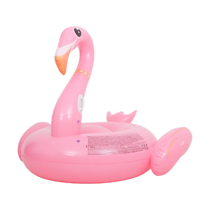 Sunclub Flamingo Zwemband XXL – Opblaasbare Flamingo Zwembadring met Handgrepen