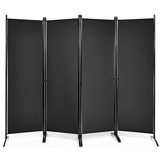 Trendmix Kamerscherm Zwart – Metalen Room Divider – Opvouwbare Binnenwand – 220 × 173 cm – Privacy Scherm voor Thuis en Kantoor