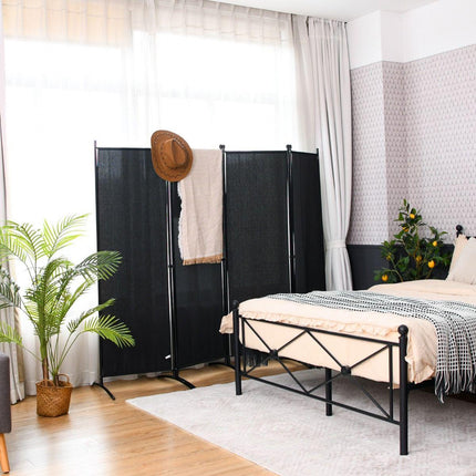 Trendmix Kamerscherm Zwart – Metalen Room Divider – Opvouwbare Binnenwand – 220 × 173 cm – Privacy Scherm voor Thuis en Kantoor