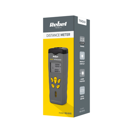 Rebel afstandsmeter met verlicht display bereik tot 18 meter