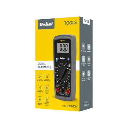 Rebel Tools RB-30D Universele meter / Inclusief meetsnoeren
