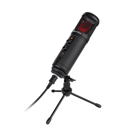 Krüger&Matz KM0765 - Warrior GV-100 Gaming en/of vlogmicrofoon, zwart