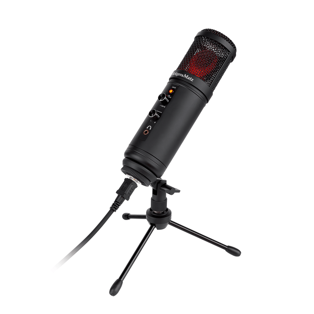 Krüger&Matz KM0765 - Warrior GV-100 Gaming en/of vlogmicrofoon, zwart
