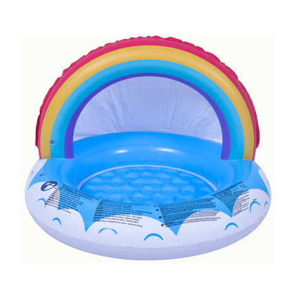 Sunclub Baby Zwembad met Dak Regenboog – Opblaasbaar Peuterzwembad 95 cm UV Bescherming