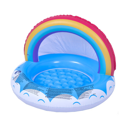 Sunclub Baby Zwembad met Dak Regenboog – Opblaasbaar Peuterzwembad 95 cm UV Bescherming