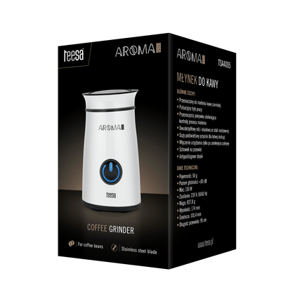Teesa elektrische koffiemolen AROMA G50 150 Watt wit TSA4005