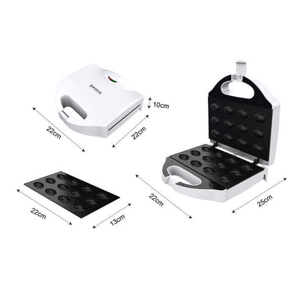 Brock Elektrische Notenkoekjes Maker 750W – Oreshki / Walnootkoekjes Maker – Voor 12 Halve Schelpen – Instelbare Temperatuur & Antiaanbaklaag