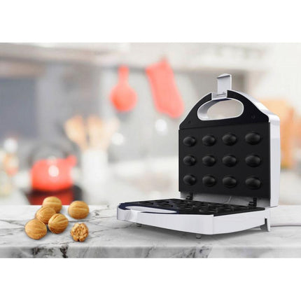 Brock Elektrische Notenkoekjes Maker 750W – Oreshki / Walnootkoekjes Maker – Voor 12 Halve Schelpen – Instelbare Temperatuur & Antiaanbaklaag