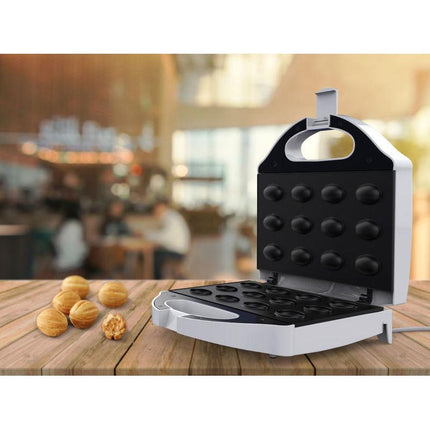 Brock Elektrische Notenkoekjes Maker 750W – Oreshki / Walnootkoekjes Maker – Voor 12 Halve Schelpen – Instelbare Temperatuur & Antiaanbaklaag
