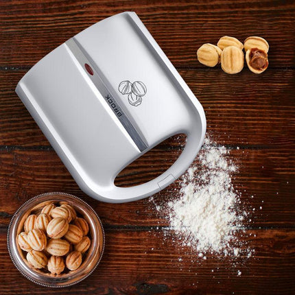 Brock Elektrische Notenkoekjes Maker 1400W – Oreshki / Oreshnitsa Walnoot Koekjesmachine – Voor 24 Halve Schelpen – Antiaanbak & Cool Touch