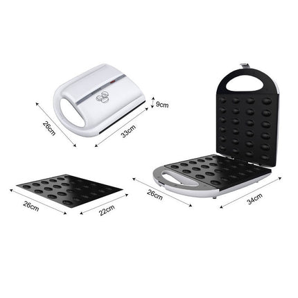 Brock Elektrische Notenkoekjes Maker 1400W – Oreshki / Oreshnitsa Walnoot Koekjesmachine – Voor 24 Halve Schelpen – Antiaanbak & Cool Touch
