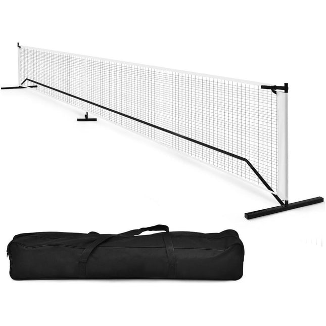 Trendmix Draagbaar Pickleball Net met Metalen Frame 670 cm - Sterk Polyesternet Inclusief Draagtas - Weerbestendig Sportnet voor Binnen en Buiten - Zwart