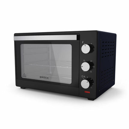 BROCK Elektrische Mini Oven 30L – Vrijstaande Convectie Oven met Grill – 1600W – Compacte Bakoven – Zwart