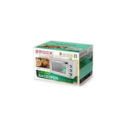 Brock 30L Heteluchtoven met Grill & Timer - 1600W Vrijstaande Mini Oven voor Thuisgebruik – Wit