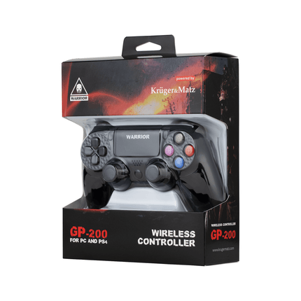 Krüger & Matz Warrior GP-200 Draadloze controller voor PS4 en PC zwart KM0771
