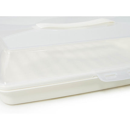Lock & Fresh Vierkante Taartdoos 35 cm – Cake Bewaar- en Transportbox Met Deksel en Handgrepen – Clipafsluiting – Voor Cake, Taart en Gebak – Assorti