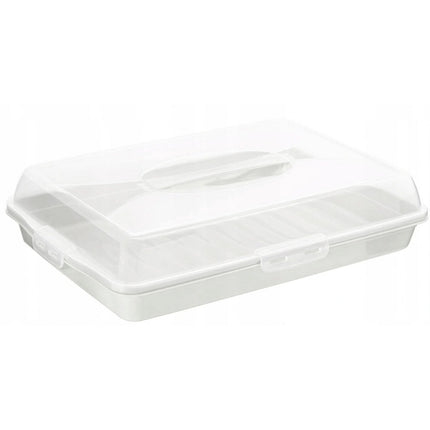 Lock & Fresh Rechthoekige Taartdoos 45 cm – Cake Bewaarbox en Transportcontainer – Met Handgrepen en Clipdeksel – Voor Cake, Taart en Gebak – Assorti