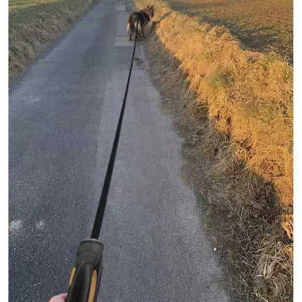 Automatische Hondenriem 8 Meter – Rollijn voor Honden tot 50 kg – Zwart/Geel
