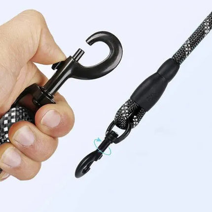 Trainingslijn Hond 5 Meter – Reflecterende Hondenriem – 12 mm Dik Touw – Zwart
