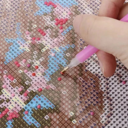 Diamond Painting Opbergkoffer met 60 Potjes – Accessoireset met Pennen, Sorteerbakjes & Etui – Opbergdoos