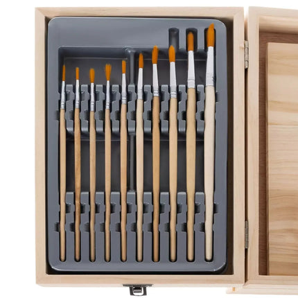 Tekenset & Schilderset 83-delig – Houten Tekenkoffer met Schildersezel – Potloden, Verf, Penselen & Pastelkrijt