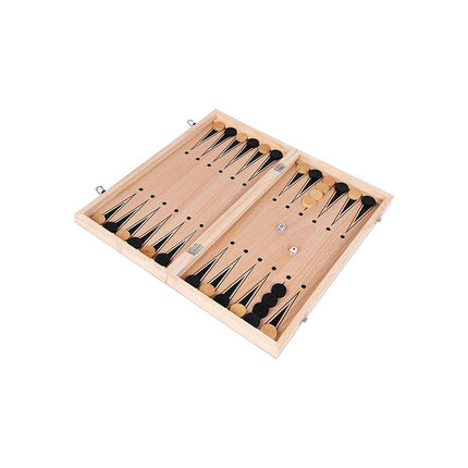 Houten 3 in 1 Schaakspel - Inklapbaar Dammen - Backgammon Set - Bordspel - Houten Spelletjes