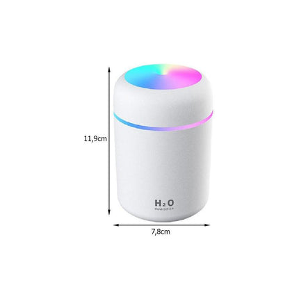 Mini Elektrische Luchtbevochtiger En Aroma Diffuser Met RGB Licht - Aromatherapie USB - Draagbare luchtbevochtiger Voor Auto, Huis & Slaapkamer