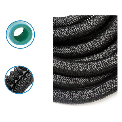 Trendmix Premium XXL Flexibele Tuinslang Tot 45 Meter Zwart - 8 Sproeistanden - Inclusief Koppelstukken, Opbergtas en Ophanghaak - Knikvrij en Lichtgewicht