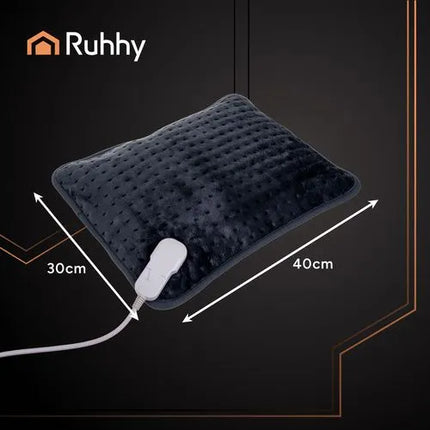 Elektrisch Warmtekussen 40 x 30 cm – 4 Warmtestanden – Rug & Nek – Grijs