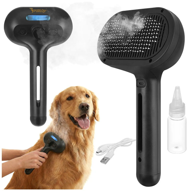 Stoomborstel Hond & Kat – Elektrische Hondenborstel – Zelfreinigend – USB-C