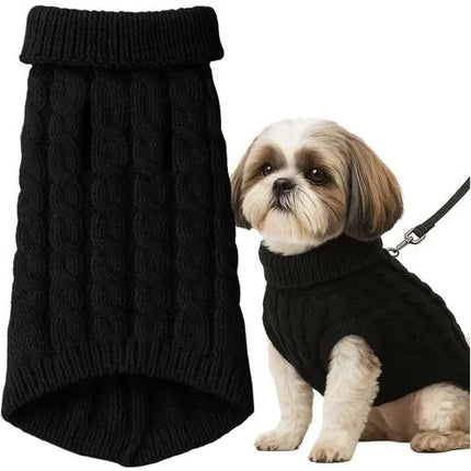 Hondentrui Maat L – Warme Gebreide Wintertrui met Col – Voor Hond & Kat