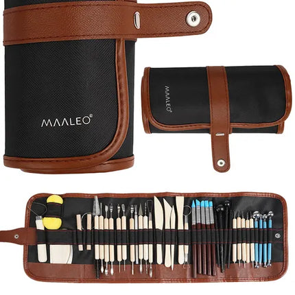 Boetseergereedschap 40-delig – Modelleerset & Kleigereedschap voor Klei, Keramiek en Beeldhouwen – Met Etui