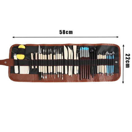 Boetseergereedschap 40-delig – Modelleerset & Kleigereedschap voor Klei, Keramiek en Beeldhouwen – Met Etui