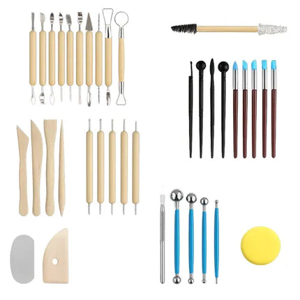 Boetseergereedschap 40-delig – Modelleerset & Kleigereedschap voor Klei, Keramiek en Beeldhouwen – Met Etui