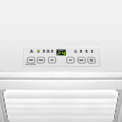 Mobiele Airco 9000 BTU – 3-in-1 Airconditioner met WiFi – Koelen, Ontvochtigen & Ventileren – Geschikt tot 20 m²