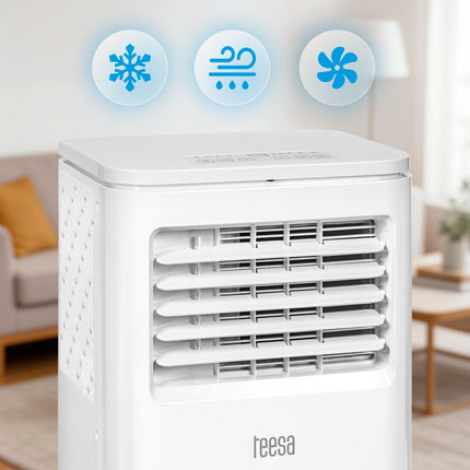 Mobiele Airco 9000 BTU – 3-in-1 Airconditioner met WiFi – Koelen, Ontvochtigen & Ventileren – Geschikt tot 20 m²