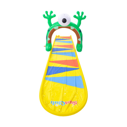 Sunclub Waterglijbaan 488 cm – Waterslide met Sproeiers – Buikglijbaan voor Kinderen – Tuinslang Aansluiting – 5-14 Jaar