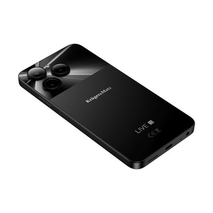 Kruger & Matz LIVE 12 Smartphone 6,74" 256 GB - 5G Android 14 - Inclusief Hoesje En Screenprotector - 5000 mAh-batterij - Zwart