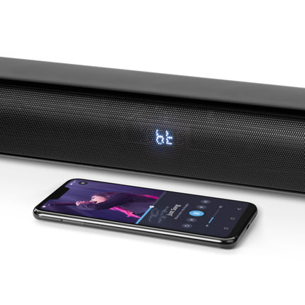 Krüger & Matz Planet 2.1 Compacte Televisie - Computer Soundbar met Vrijstaande Subwoofer - Wandmontage - HDMI Arc / Bluetooth / Aux / USB - Zwart