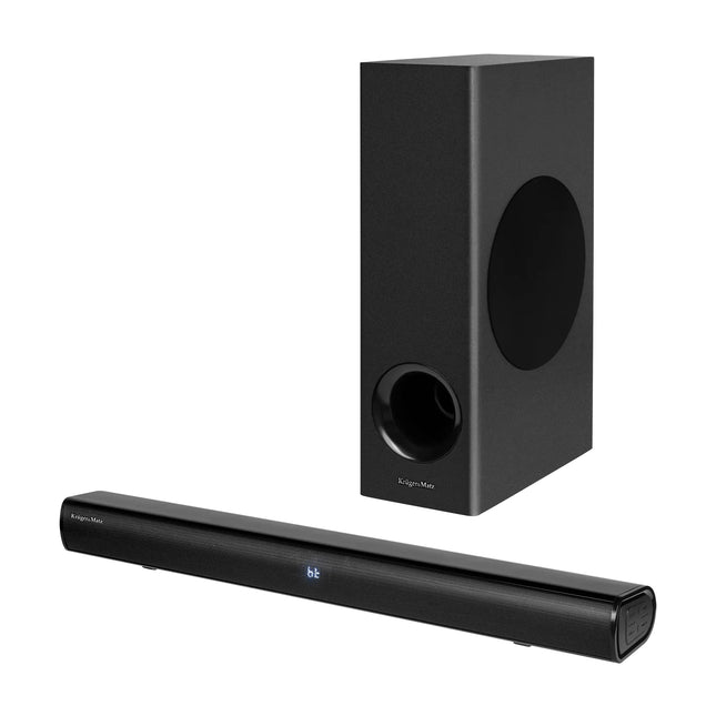 Krüger & Matz Planet 2.1 Compacte Televisie - Computer Soundbar met Vrijstaande Subwoofer - Wandmontage - HDMI Arc / Bluetooth / Aux / USB - Zwart