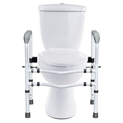 Trendmix Universeel Toiletframe Opstahulp - Toiletstoel - Verstelbare WC-steunhulp Met Antislip Handgreep – 48 x 65 x 84 cm