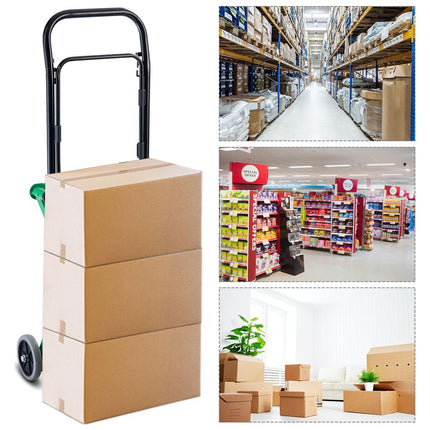Trendmix 2 in 1 Opvouwbare Steekwagen - Transportwagen - Bandwagen -  Tot 90 kg Belastbaar - 63 x 42 x 75 cm Groen