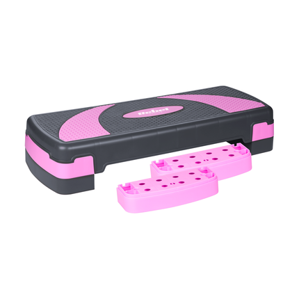 Rebel Active Fitness Stepper - Aerobics Step In Hoogte Verstelbaar Tot 20 Cm  - Stepper Stepbank Fitnessstep - Grijs Paars