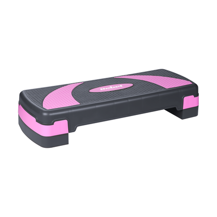 Rebel Active Fitness Stepper - Aerobics Step In Hoogte Verstelbaar Tot 20 Cm  - Stepper Stepbank Fitnessstep - Grijs Paars