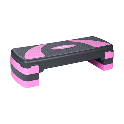 Rebel Active Fitness Stepper - Aerobics Step In Hoogte Verstelbaar Tot 20 Cm  - Stepper Stepbank Fitnessstep - Grijs Paars